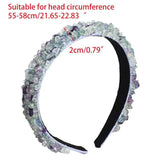 U2JF Baroque Style Stone Beaded Hair Hoop for Women Girls