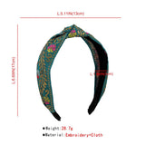 Ethnic Flower/Leaf Embroidery Headwear Hairband for Women