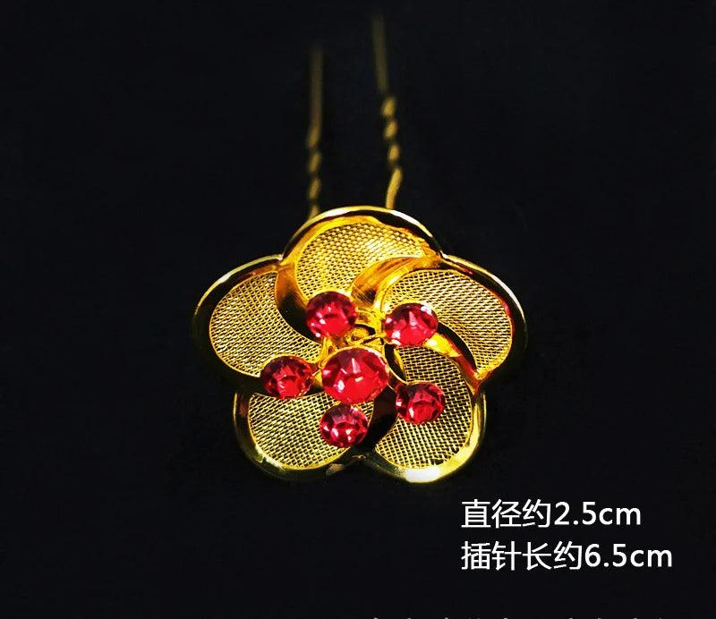 10pcs Vintage Flower Hair Sticks Wedding Hair Accessories Jewelry