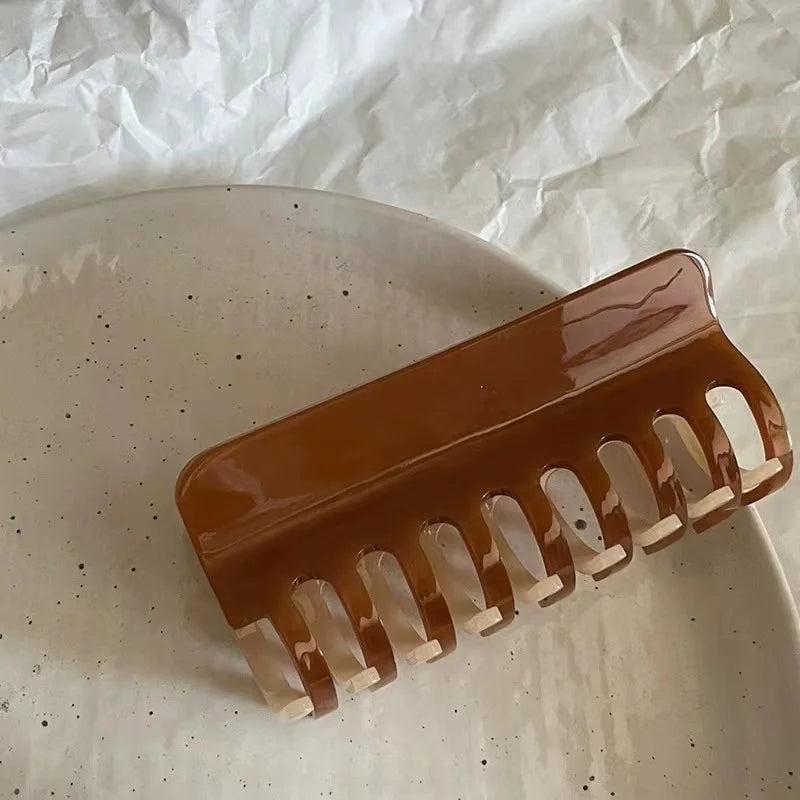 French Acetic Acid Vintage Shark Hair Clip for Women