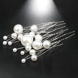 18 PCS U-Shaped Hairpin Tiara Simulated Pearl Bridal Hairclips