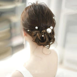 18 PCS U-Shaped Hairpin Tiara Simulated Pearl Bridal Hairclips