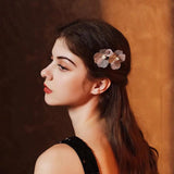 Rhinestone Flower Leaf Bridal Hair Comb Wedding Headpiece