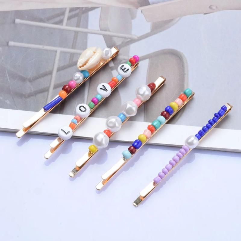 Bohemian Beads Long Hairpin Barrettes Sweet ZA Hair Clips