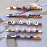 Bohemian Beads Long Hairpin Barrettes Sweet ZA Hair Clips