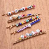Bohemian Beads Long Hairpin Barrettes Sweet ZA Hair Clips