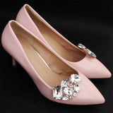 Silver Crystal Stone Shoe Clips for Women Bride High Heels