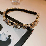 Rhinestone Pearl Hair Band Women's Temperament Palace Style Headband