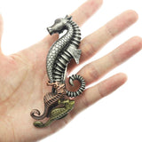 Women Bridal Metal Sea Horses Ocean French Updo Hair Head Clip
