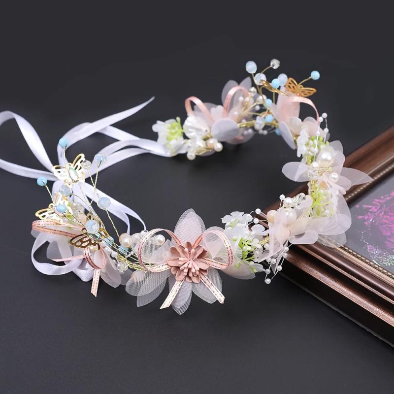 Crystal Flower Headband Bridal Crown Headdress Wedding Hair Hoop Jewelry