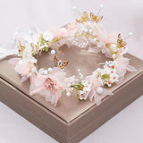 Crystal Flower Headband Bridal Crown Headdress Wedding Hair Hoop Jewelry