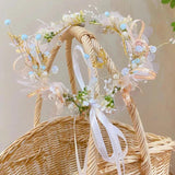 Crystal Flower Headband Bridal Crown Headdress Wedding Hair Hoop Jewelry