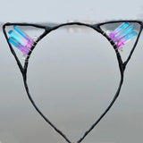Crystal Cat Ears Crown Hair Accessories Multicolored Crystal Headwear