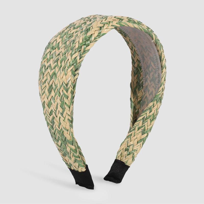 Straw Weave Headband Wide Brim Hair Band Summer Hairband
