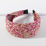 Straw Weave Headband Wide Brim Hair Band Summer Hairband