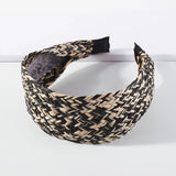 Straw Weave Headband Wide Brim Hair Band Summer Hairband