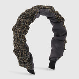 Autumn Winter Tweed Fabric Headband Plaided Pattern Hair Band