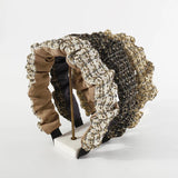Autumn Winter Tweed Fabric Headband Plaided Pattern Hair Band