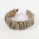 Autumn Winter Tweed Fabric Headband Plaided Pattern Hair Band
