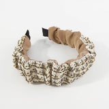 Autumn Winter Tweed Fabric Headband Plaided Pattern Hair Band