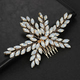 Opal Crystal Bridal Hair Combs - Wedding Headpiece