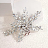 Opal Crystal Bridal Hair Combs - Wedding Headpiece