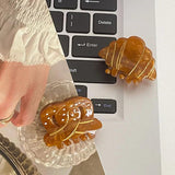Retro Brown French Butterfly Knot Hair Clip Claw High Sense Acetic Acid Hair Acc