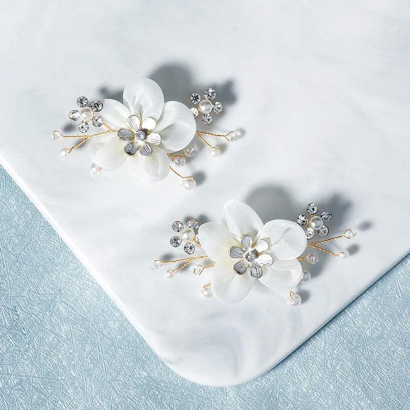 Rhinestone Flower Shoe Buckle Wedding Shoe Clips Bridal Accessories