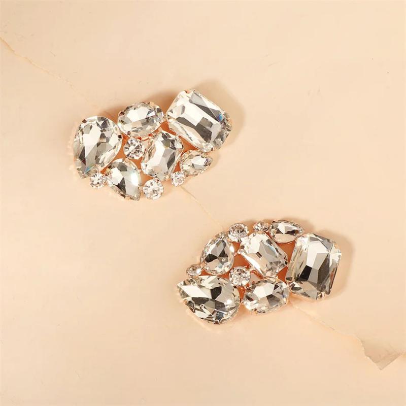 Efily Rhinestone Shoe Buckle Silver Wedding High Heels Shoe Clip Bridal Accessor