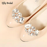 Efily Rhinestone Shoe Buckle Silver Wedding High Heels Shoe Clip Bridal Accessor