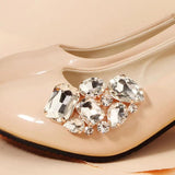Efily Rhinestone Shoe Buckle Silver Wedding High Heels Shoe Clip Bridal Accessor