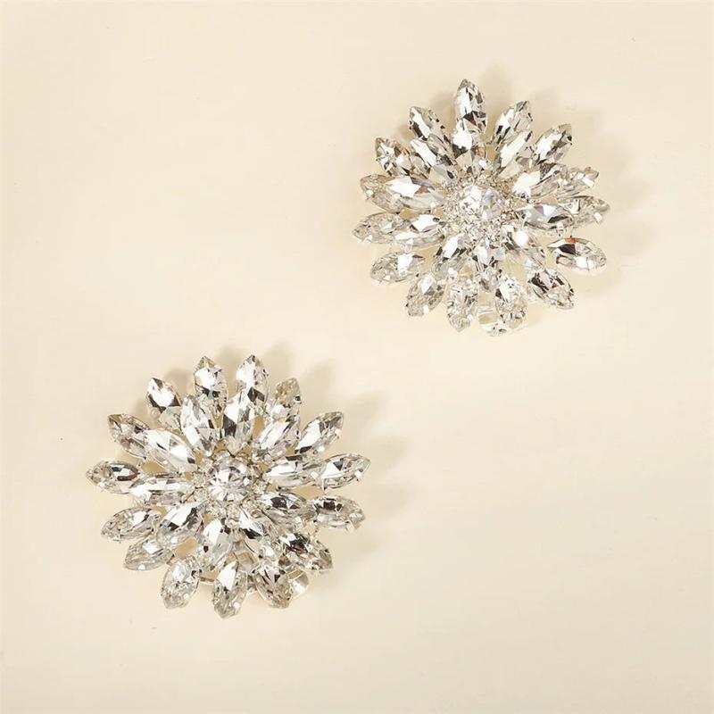 Efily Rhinestone Flower Shoe Decorative Clip Crystal Wedding Shoe Accessories