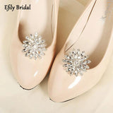 Efily Rhinestone Flower Shoe Decorative Clip Crystal Wedding Shoe Accessories