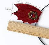 Red Felt Animal Ears Devil Wings Bat Stone Flower Hairband Hair Hoop