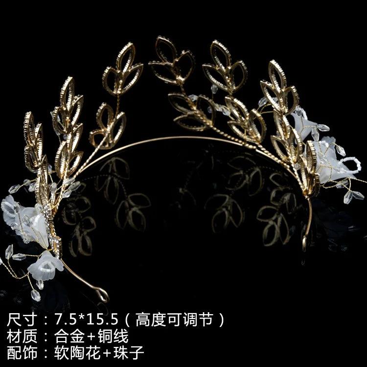 Baroque Pearl Crown Bridal Wedding Hair Accessory
