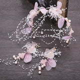 Lace Flower Headband Bridal Headdress Hairband Earring Set