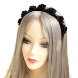 Gothic Garland Crown Flower Rose Hair Band Headband Elastic Hair Band