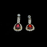 Baroque Crystal Wedding Tiara Red Green Rhinestone Bridal Hair Accessories