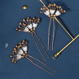 3pcs Flower Pearl Wedding Hairpin Clips Bridal Hair Accessories