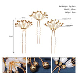 3pcs Flower Pearl Wedding Hairpin Clips Bridal Hair Accessories