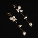 Pearl Flower Headband Earring Bridal Crown Hair Accessories