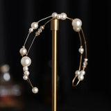 Pearl Flower Headband Earring Bridal Crown Hair Accessories