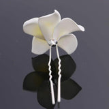 6Pcs Hawaiian Plumeria Flower Foam Hair Clip for Women Girls