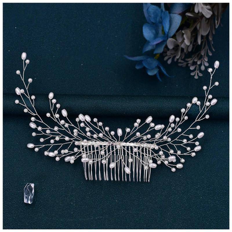Bride Wedding Hair Combs Pearl Hairpins Clips Headbands Headpiece