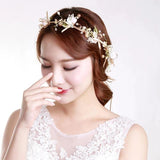 Japanese & Korean Bride Corolla Headband Wedding Flower Wreath