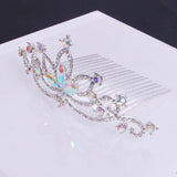 Crystal Combs Crown Rhinestone Hairpins Tiaras Bridal Wedding Hair Jewelry