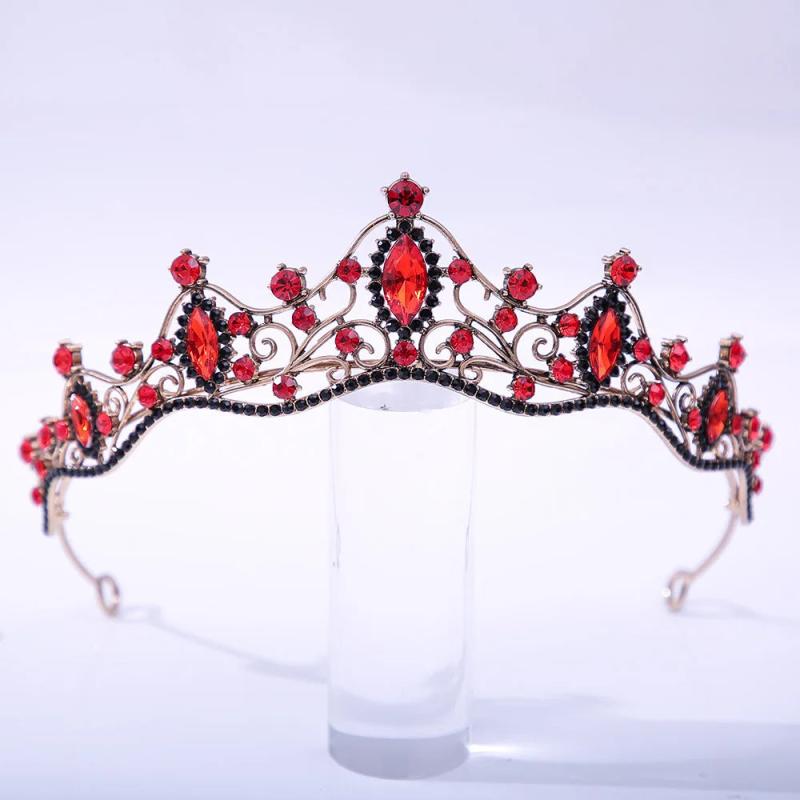 Baroque Rhinestone Crystal Crown Tiara Wedding Crown Headdress