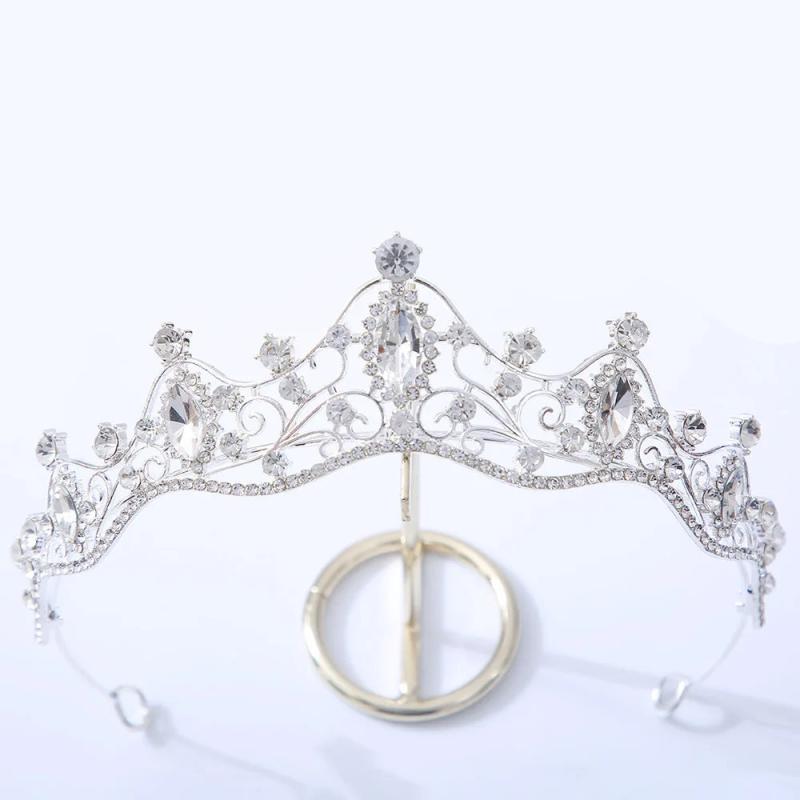 Crystal Crown Hair Accessories Tiara Girls Party Rhinestone Bridal Crown