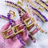 Turquoise Stone Large Claw Hair Clip for Women
