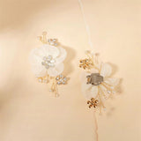 Efily Pearl Flower Shoe Clip Rhinestone Crystal Wedding Shoe Buckles